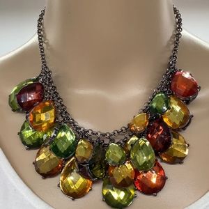 Joan Rivers stunning multi color necklace new with signature card